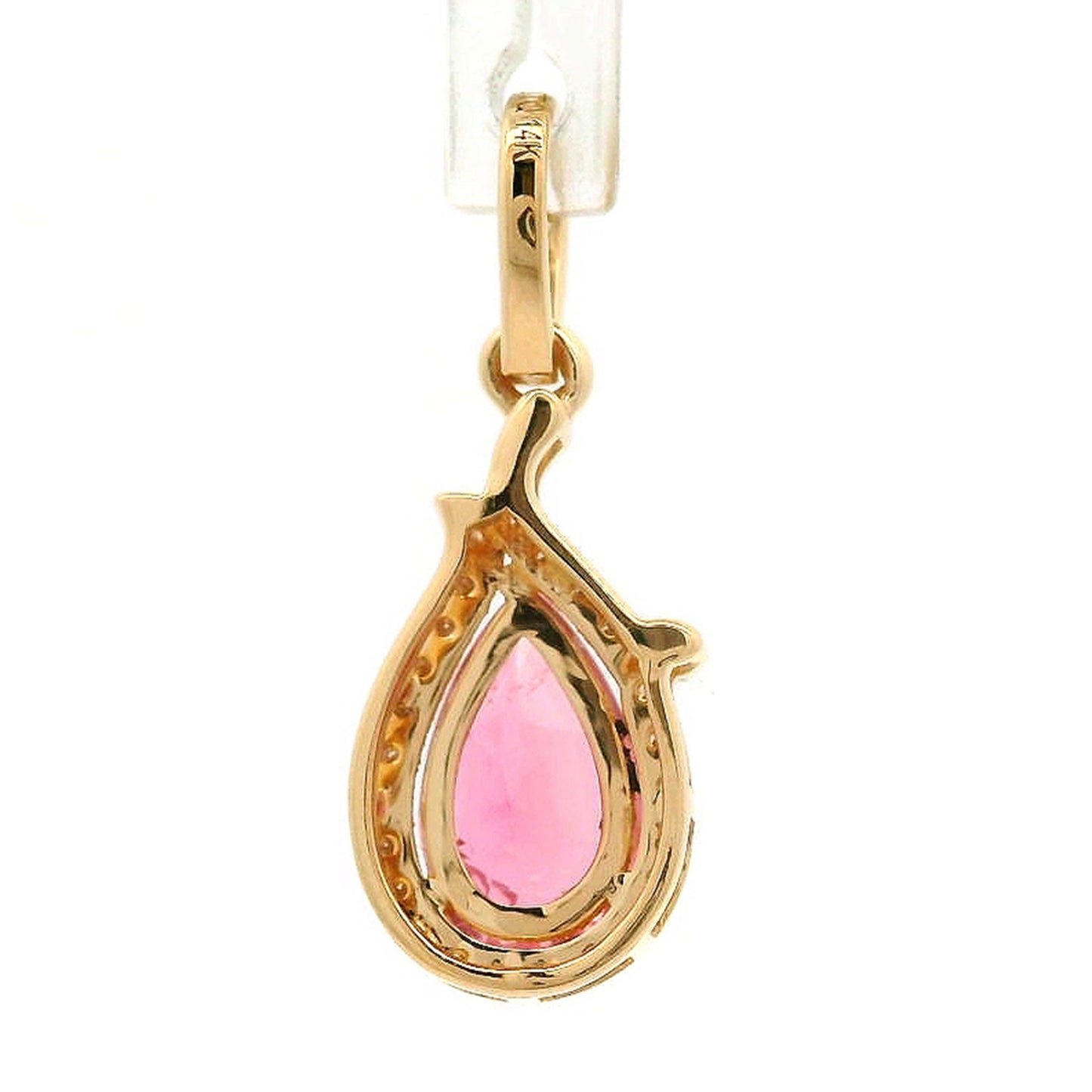 0.82 Ct Pear Tourmaline 14K Gold Pendant