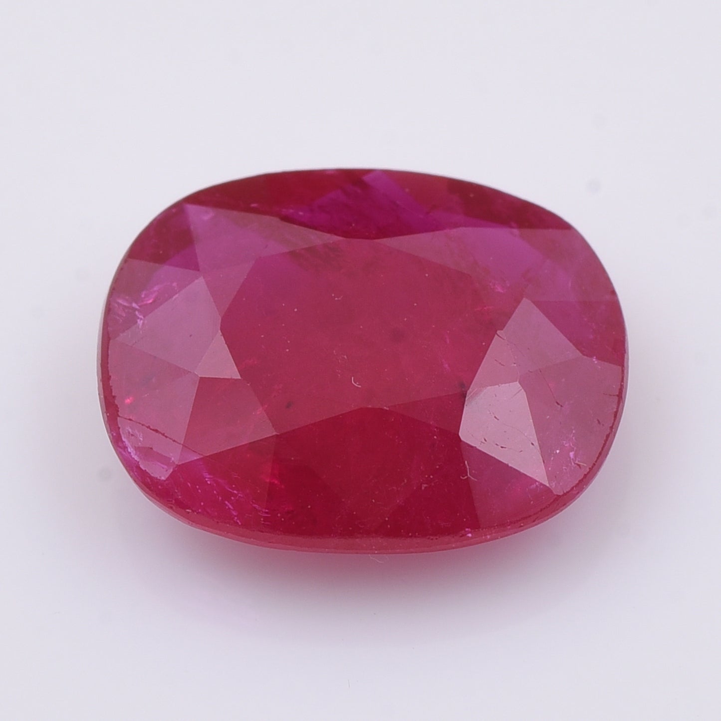 2.2 Natural Corundum Ruby Rectangular Cushion Mixed Cut Gemstone