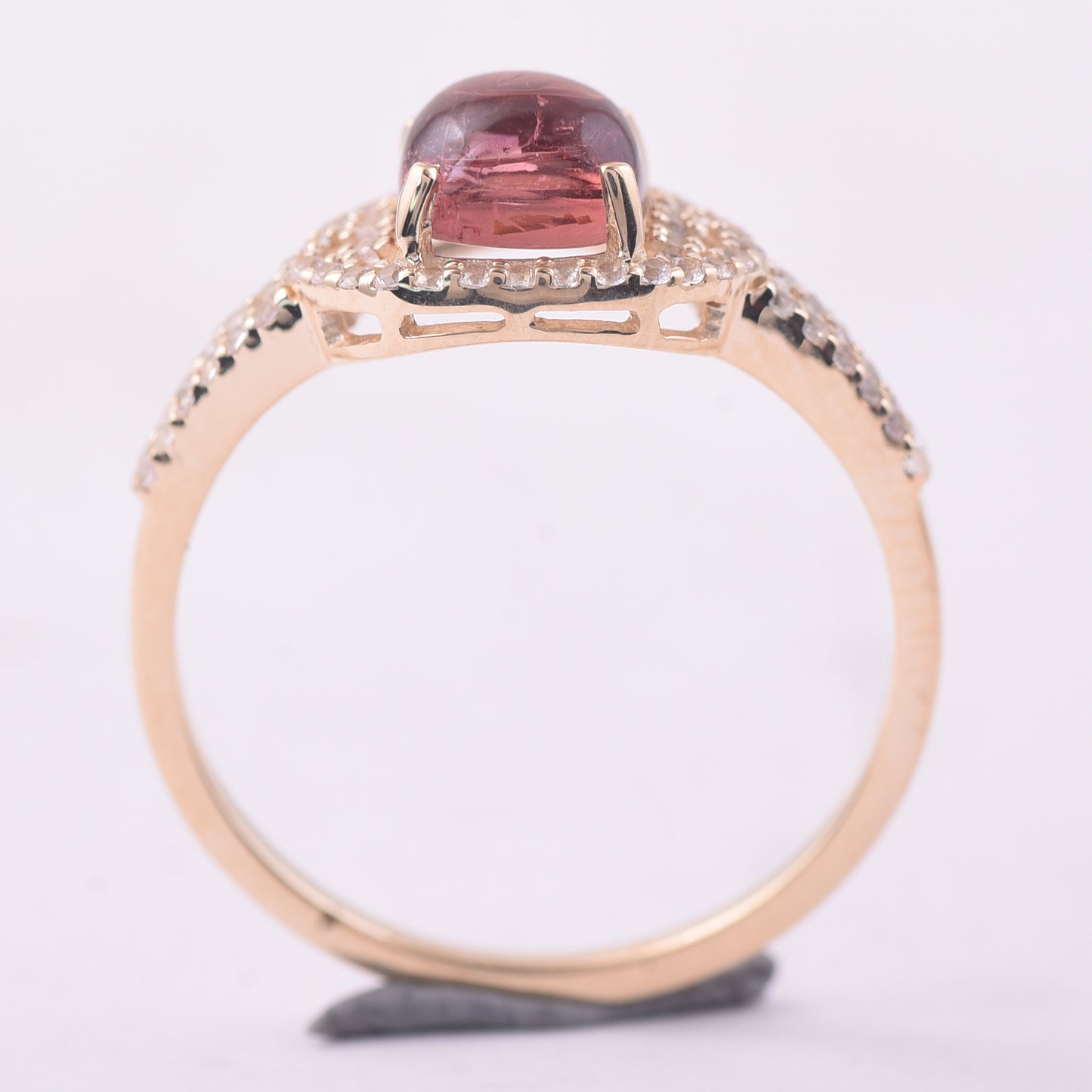 1.50 Ct Cushion Tourmaline 9K Gold Ring
