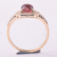 1.50 Ct Cushion Tourmaline 9K Gold Ring