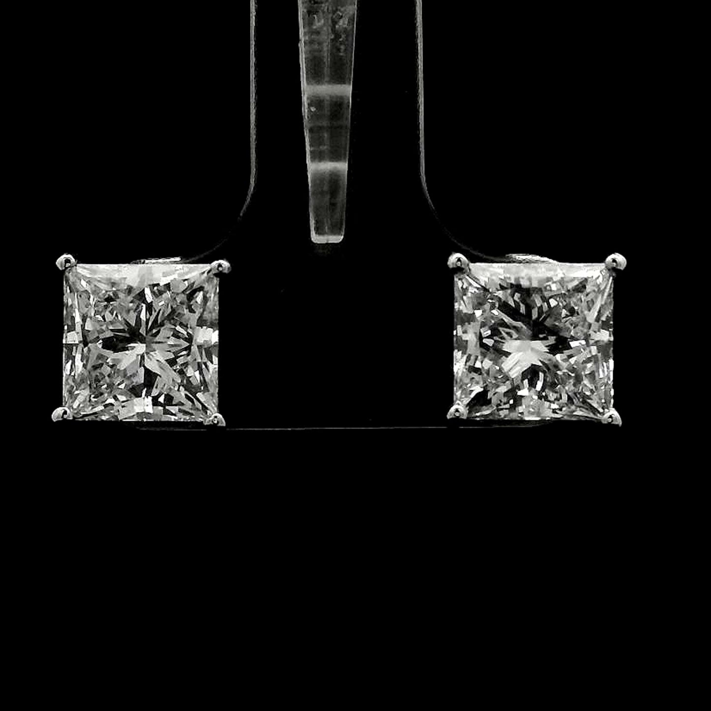 3.72 Carats Lab Grown Diamond 14K Gold Earrings