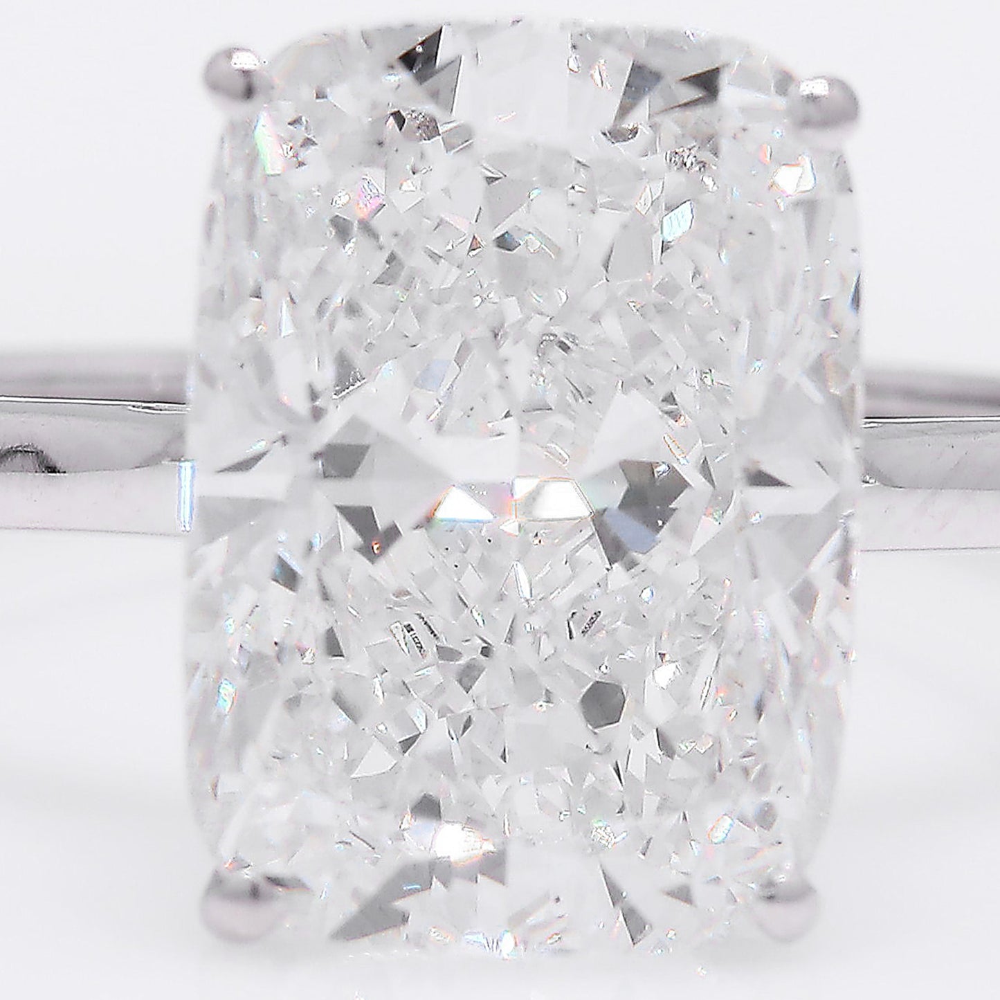 4.82 Ct Cushion Modified Brilliant Lab Grown Diamond 950 Platinum Ring