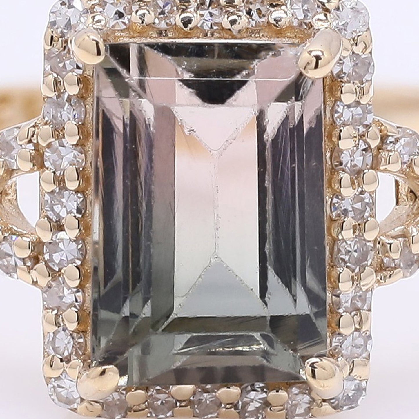 1.46 Ct Rectangle Step Cut Natural Watermelon Tourmaline 14K Gold Ring