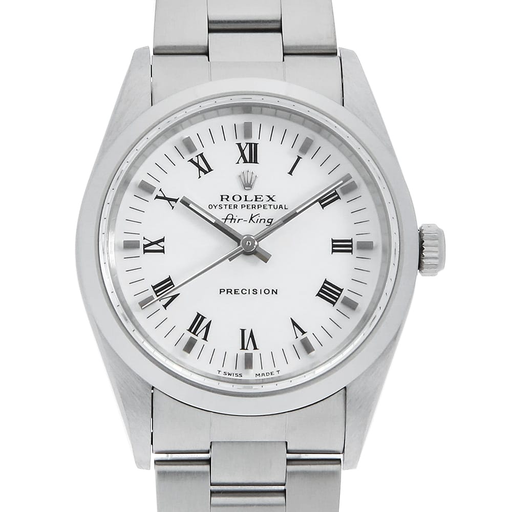 Rolex Air-King 14000 White Center Roman W Serial Pre-Owned Men's