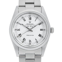 Rolex Air-King 14000 White Center Roman W Serial Pre-Owned Men's