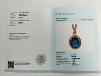 1.91 Ct Oval Mixed Cut Natural Sapphire 14K Gold Pendant