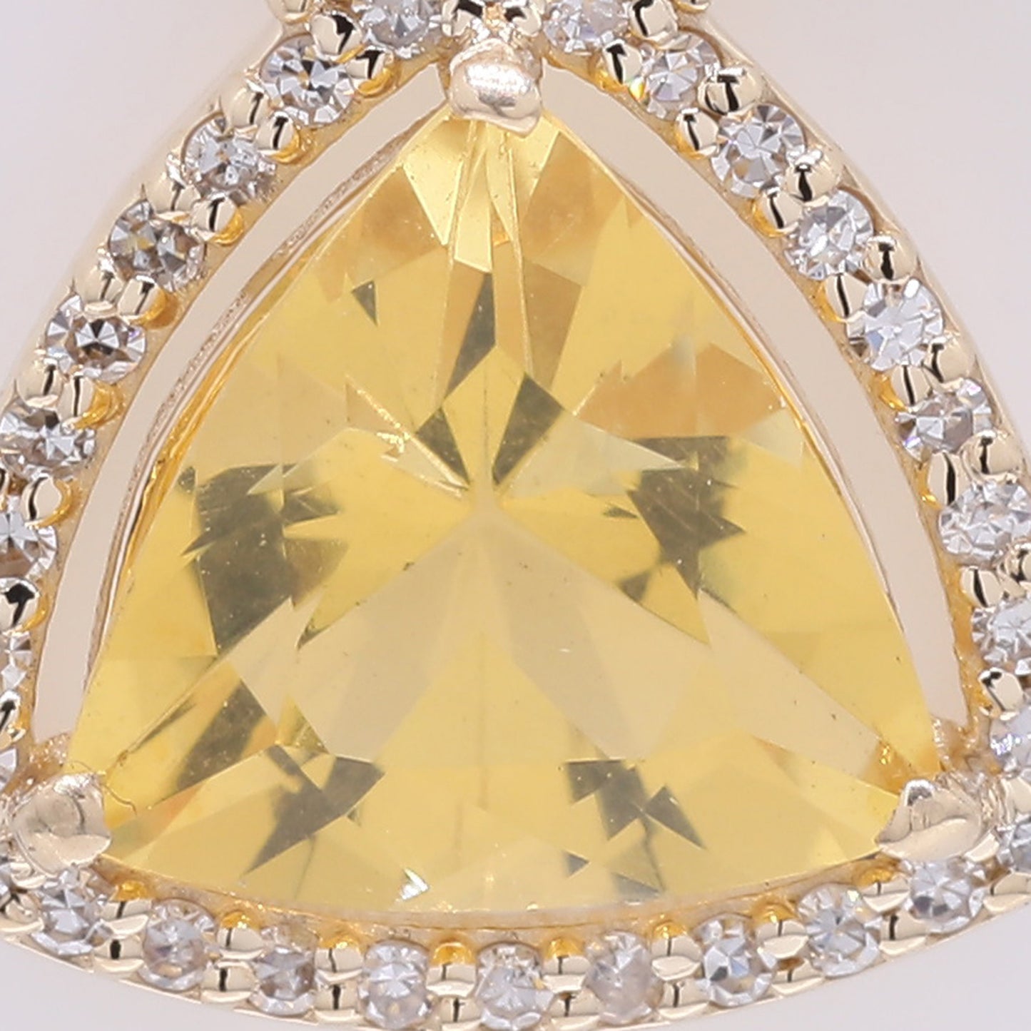 1.16 Ct Triangle Mixed Cut Natural Fire Opal 14K Gold Pendant