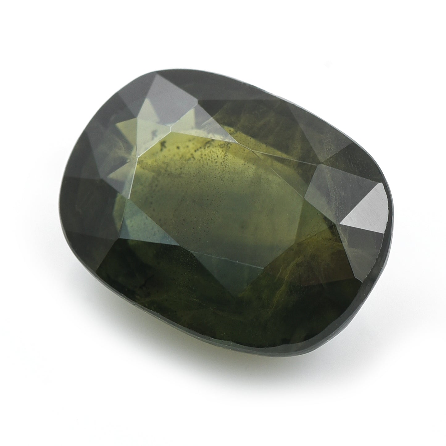 7.16 Natural Corundum Green Sapphire Rectangular Cushion Mixed Cut Gemstone