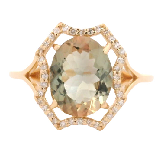 1.93 Ct Oval Oregon Sunstone 14K Gold Ring