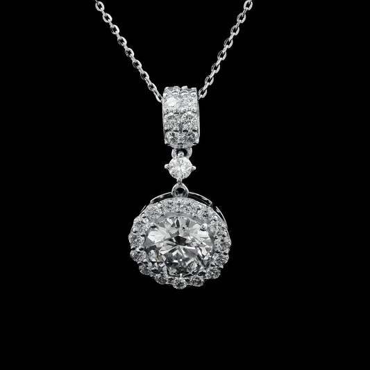 2.42 Carats Lab Grown Diamond 14K Gold Pendant
