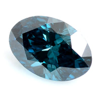 0.31 Carat Blue Diamond Oval Loose Gemstone