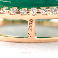 5.42 Ct Pear Mixed Cut Natural Emerald 14K Gold Pendant
