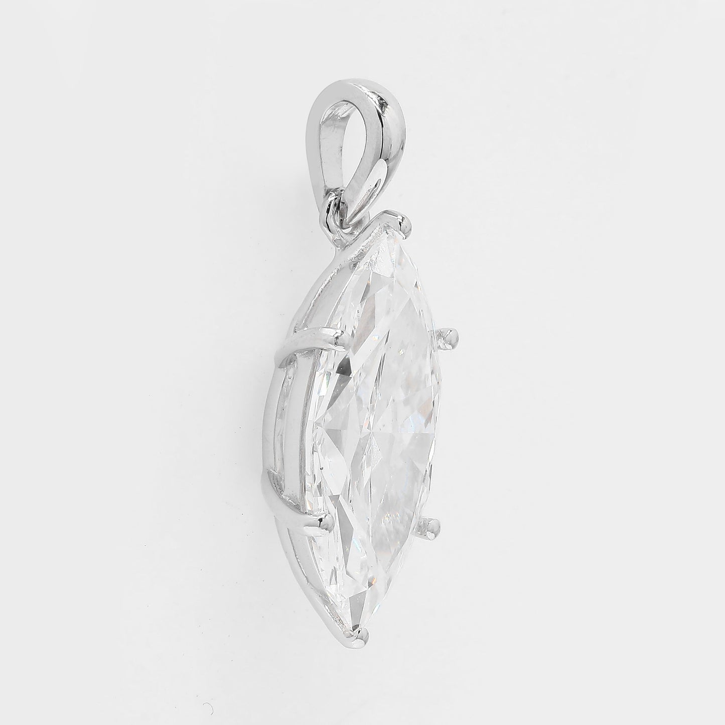 5.09 Ct Marquise Brilliant Lab Grown Diamond 950 Platinum Pendant