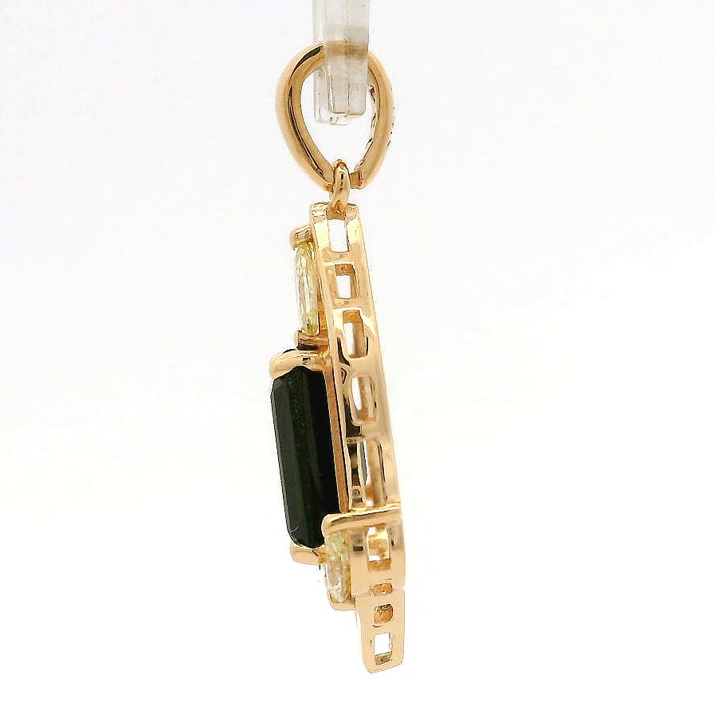 1.68 Ct Octagon Tourmaline 14K Gold Pendant