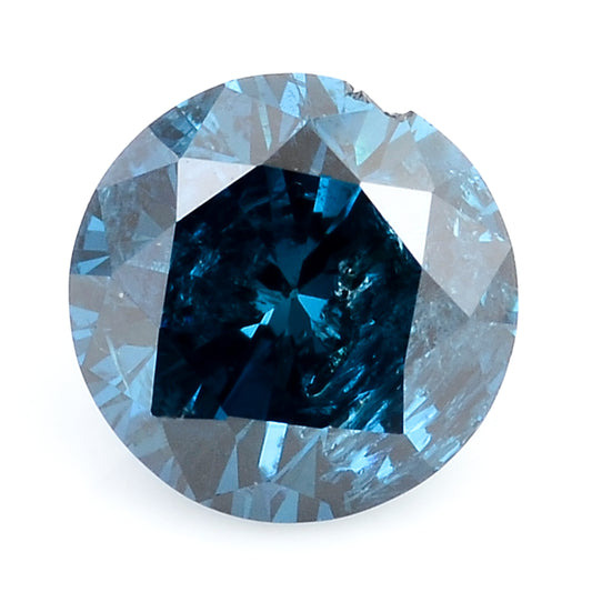 0.44 Blue Diamond Round Loose Gemstone