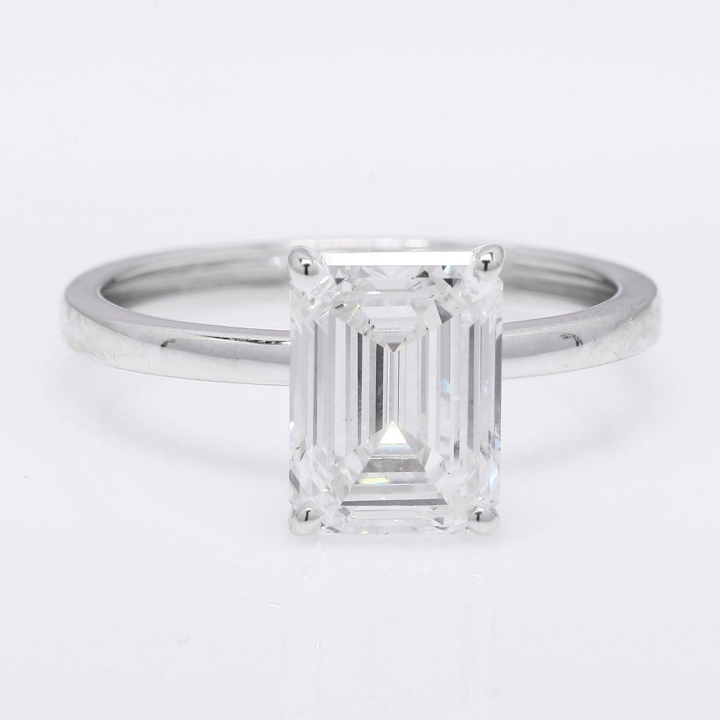 2.70 Ct Emerald Cut Lab Grown Diamond 14K Gold Ring