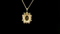 2.13 Ct Oval Tourmaline 14K Gold Pendant