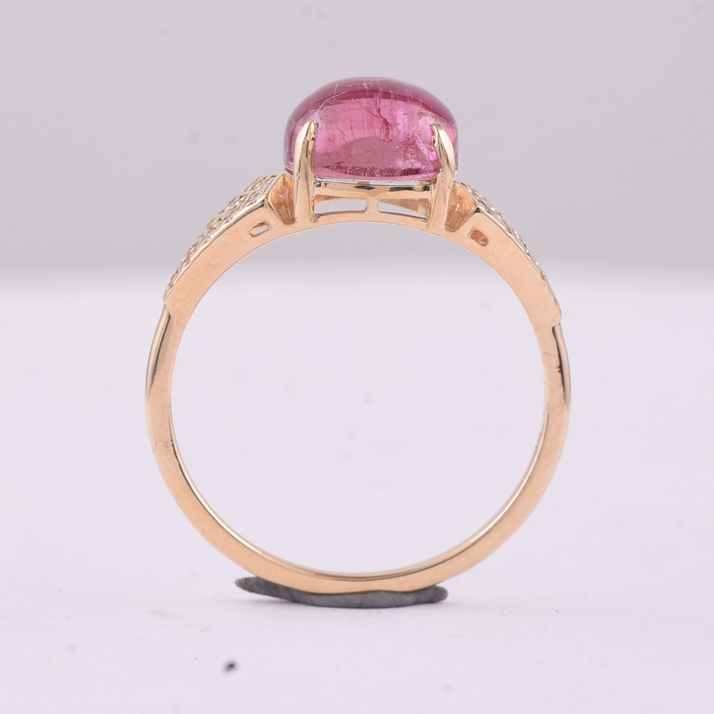 2.90 Ct Cushion Tourmaline 9K Gold Ring