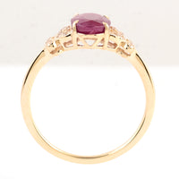 1.65 Ct Oval Ruby 14K Gold Ring