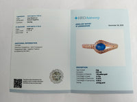 0.71 Ct Oval Mixed Cut Natural Sapphire 14K Gold Ring