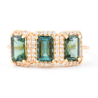 2.10 Ct Octagon Tourmaline 14K Gold Ring