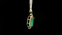 4.70 Ct Octagon Natural Emerald 14K Gold Pendant