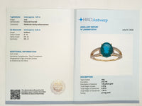 2.07 Ct Oval Natural Emerald 14K Gold Ring