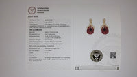 5.77 Ct Pear Cabochon Natural Tourmaline 14K Gold Earrings