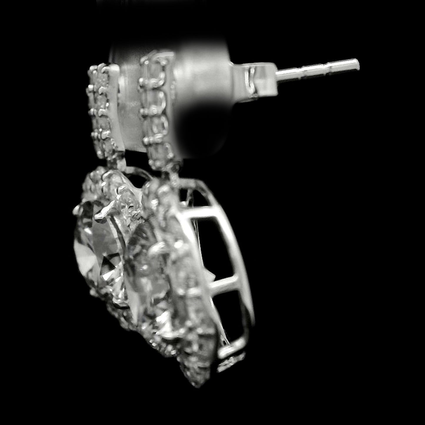 4.20 Carats Lab Grown Diamond 14K Gold Earrings