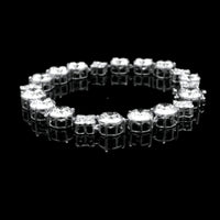 26.58 Ct Round Lab Grown Diamond 14K Gold Bracelet