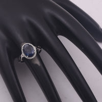 2.42 Ct Oval Mixed Cut Natural Sapphire 950 Platinum Ring