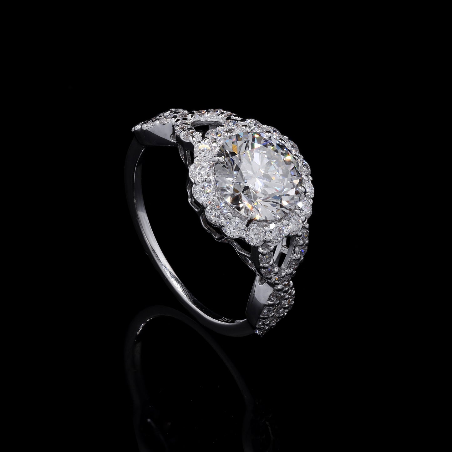 2.88 Carats Lab Grown Diamond 14K Gold Ring