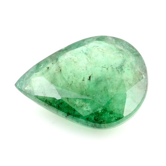 5.85 Carats Natural Beryl Emerald Pear Mixed Cut Gemstone