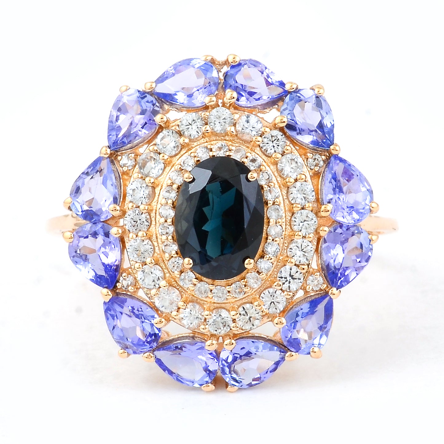 3.04 Ct Oval Tourmaline 14K Gold Ring