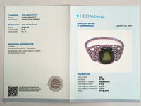 2.80 Ct Cushion Mixed Cut Natural Green Sapphire 950 Platinum Ring