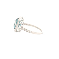 3.51 Carats Blue Lab Grown Diamond 14K Gold Ring