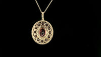 2.92 Ct Oval Tourmaline 14K Gold Pendant