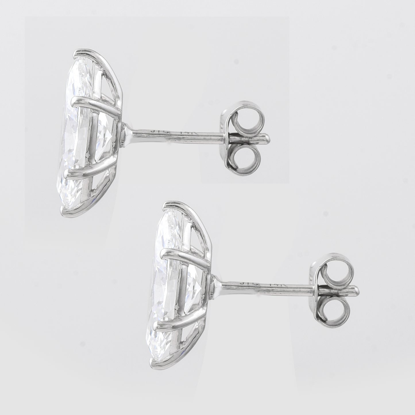 3.04 Carats Lab Grown Diamond 14K Gold Earrings