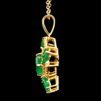 1.19 Ct Square Emerald 14K Gold Pendant
