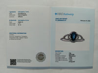 1.23 Ct Oval Mixed Cut Natural Sapphire 950 Platinum Ring