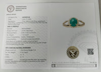 1.30 Ct Oval Cabochon Natural Beryl Emerald 14K Gold Ring