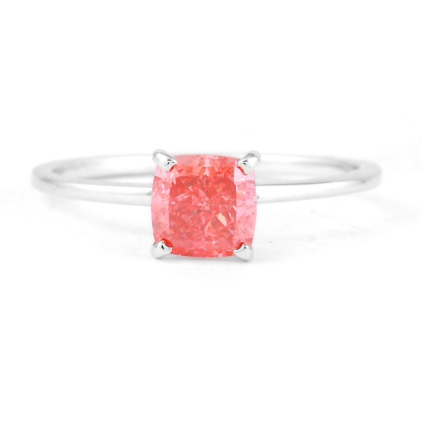 1.11 Carats Pink Lab Grown Diamond 14K Gold Ring