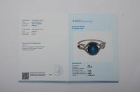3.45 Ct Cushion Mixed Cut Natural Sapphire 14K Gold Ring