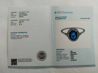 1.69 Ct Oval Mixed Cut Natural Sapphire 950 Platinum Ring