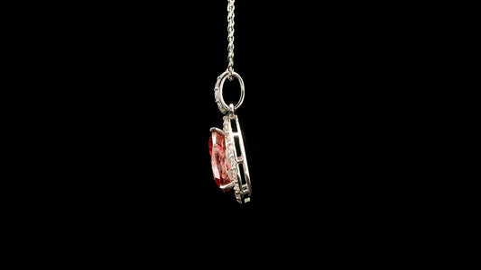 2.50 Carats Pink Lab Grown Diamond 14K Gold Pendant