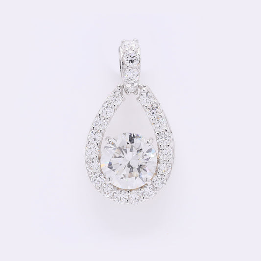 2.16 Carats Lab Grown Diamond 14K Gold Pendant