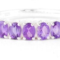 1.72 Ct Oval Amethyst 925 Sterling Silver Ring