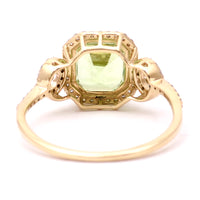 2.54 Ct Octagon Natural Eridot 14K Gold Ring