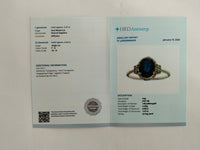 2.46 Ct Oval Mixed Cut Natural Sapphire 14K Gold Ring