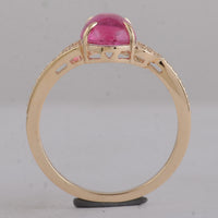 2.08 Ct Oval Tourmaline 9K Gold Ring